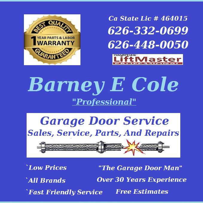 Image for Barney E. Cole, Garage Doors with ID of: 3241545