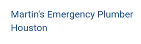 Image for Martin's Emergency Plumber Houston with ID of: 3254761