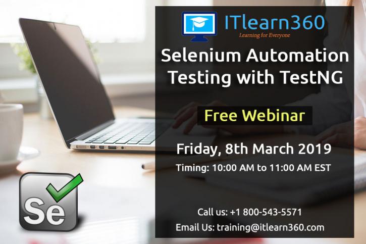 Image for Selenium Automation Testing Webinar with TestNG Framework with ID of: 3264185