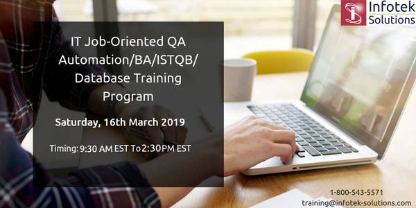 Image for IT Job-Oriented Software testing(QA)/BA/ISTQB Training Program (Herndon, Baltimore, Maryland,Washington DC, Arlington) with ID of: 3296584