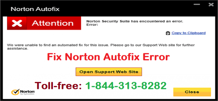 Image for Contact 1-844-313-8282 to Fix Norton Autofix Error Codes with ID of: 3296717