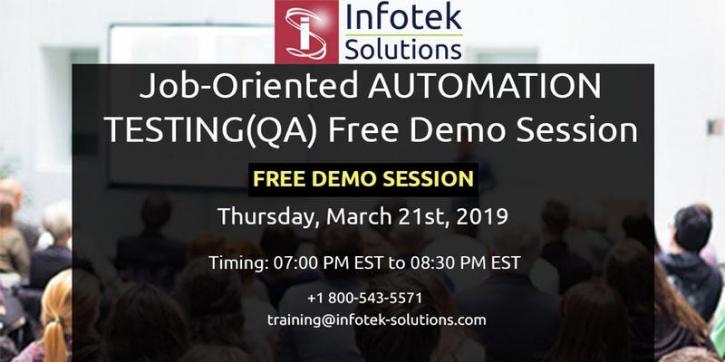 Image for Job-Oriented Software testing(QA) Free Demo Session with ID of: 3310312