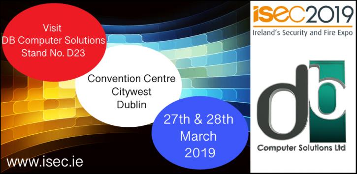 Image for Join DB Computer Solutions at ISEC 2019, Ireland’s Security & Fire Expo with ID of: 3324608