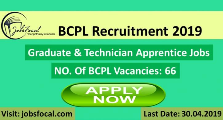 Image for BCPL Recruitment 2019 (66) Graduate & Technician Apprentice Jobs Apply with ID of: 3363741
