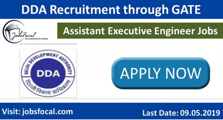 Image for DDA Recruitment through GATE 2019 for Assistant Executive Engineer Jobs with ID of: 3372465
