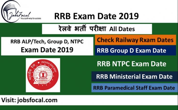 Image for RRB ALP/Tech, Group D, NTPC Exam Date 2019 रेलवे भर्ती परीक्षा All Dates with ID of: 3376448