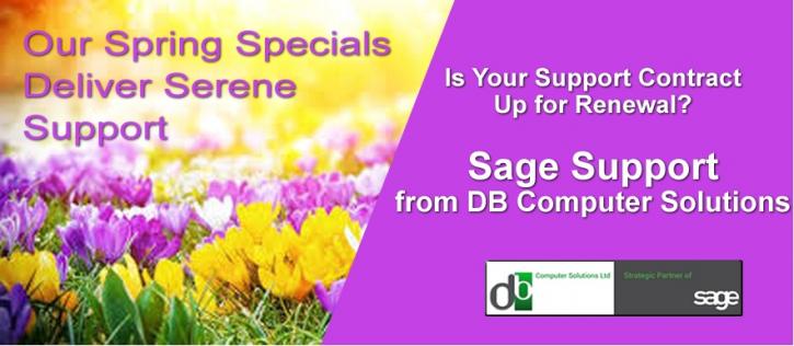 Image for Sage Support from DB Computer Solutions Part of our Spring Specials with ID of: 3401022