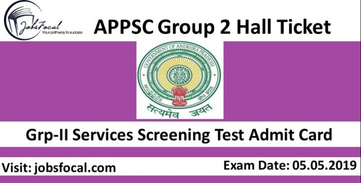Image for APPSC Group 2 Hall Ticket 2019 Grp-II Services Screening Test Admit Card with ID of: 3419461