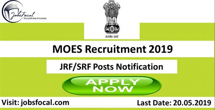 Image for MOES Recruitment 2019 | 30 JRF/SRF Posts Notification Apply Now with ID of: 3438971