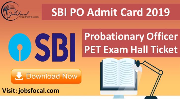 Image for SBI PO Admit Card 2019 (2000) PET Exam Hall Ticket Online with ID of: 3445704