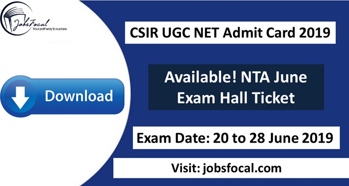 Image for CSIR UGC NET Admit Card 2019 -20 Available! NTA June Exam Hall Ticket with ID of: 3500903