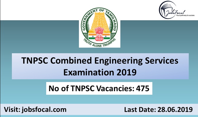 Image for TNPSC Combined Engineering Services Examination 2019 –20 475 Vacancy with ID of: 3502687