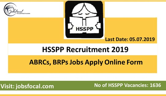Image for HSSPP Recruitment 2019 –20 (1636) ABRCs, BRPs Jobs Apply Online Form with ID of: 3540699