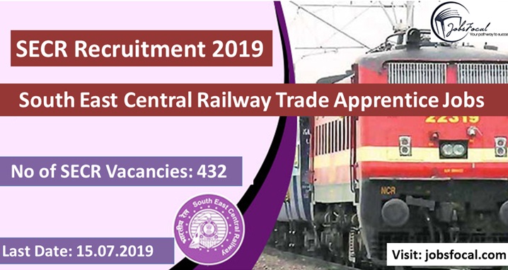Image for SECR Recruitment 2019 -20 (432) Trade Apprentice Jobs South East Central Railway with ID of: 3543789