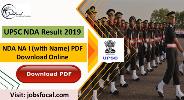 Image for UPSC NDA 1 Result 2019 –20 NDA NA I (with Name) PDF Download Online with ID of: 3550115