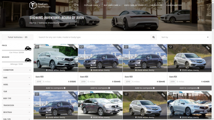 Image for Acura of Avon: Used cars, SUV, trucks at reasonable prices | Findcarsnearme.com with ID of: 3558493