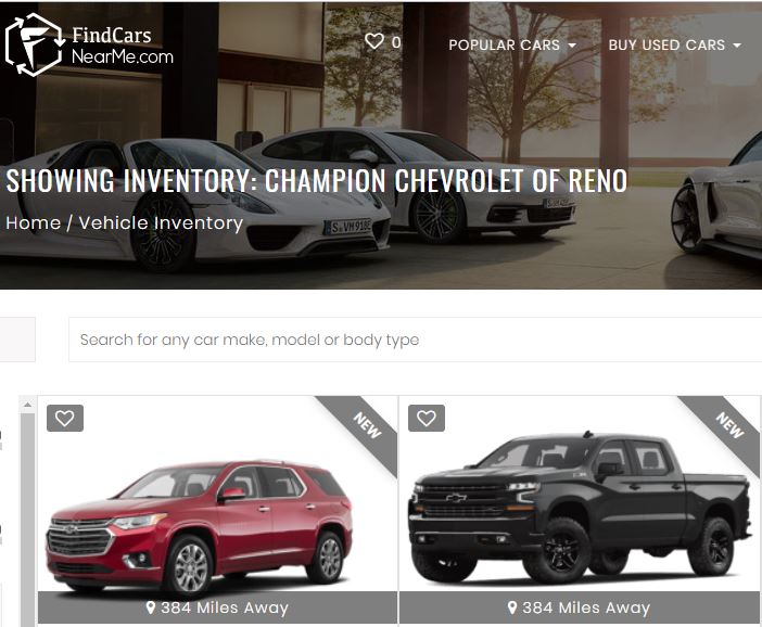 Image for Champion Chevrolet in Reno | Carson City, Gardnerville & Minden, NV Chevrolet Source with ID of: 3586399