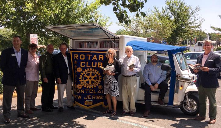 Image for Local Rotarians Get to Preview  Montclair Public Library’s eTuk Bookmobile with ID of: 3642171