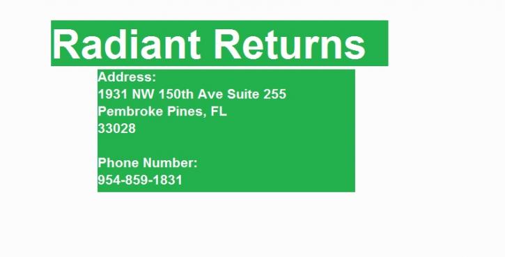 Image for Radiant Returns LLC with ID of: 3669063