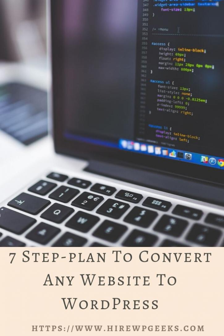 Image for 7 Step-plan To Convert Any Website To WordPress with ID of: 3754663
