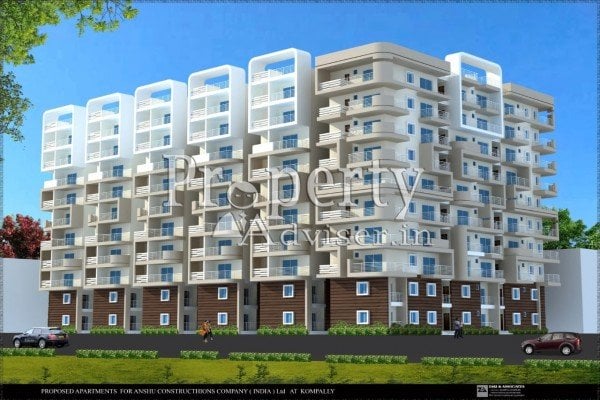 Image for Affordable 2 BHK Flats (1064-1276 sq.ft) for Sale in Kompally with Modern Amenities with ID of: 3858376