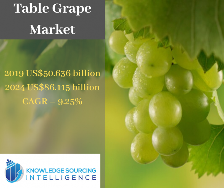 Image for Global Table Grape Market by Knowledge Sourcing Intelligence with ID of: 3865155