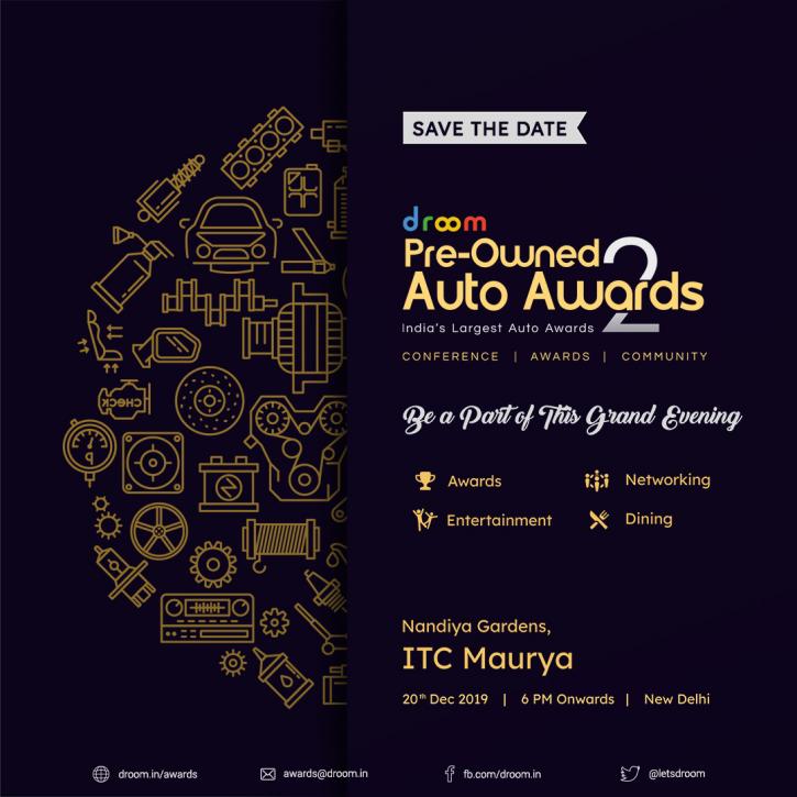 Image for Most Prestigious Pre-Owned Auto Awards | Droom Auto Awards 2019 with ID of: 3885870