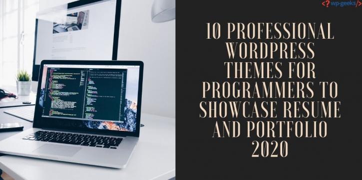 Image for 10 Professional WordPress Themes for Programmers To Showcase Resume and Portfolio 2020 with ID of: 4036103