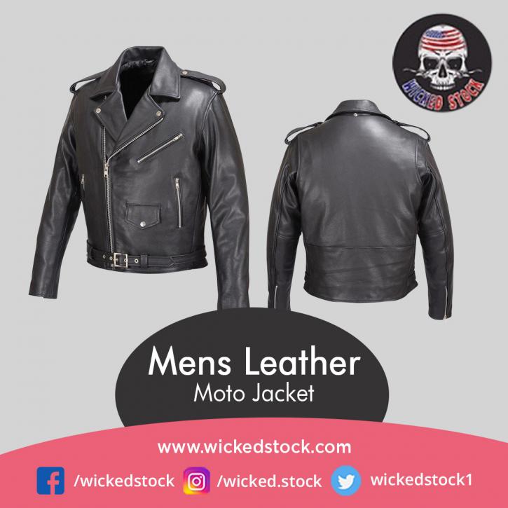 Image for Mens Leather Moto Jacket with ID of: 4048295