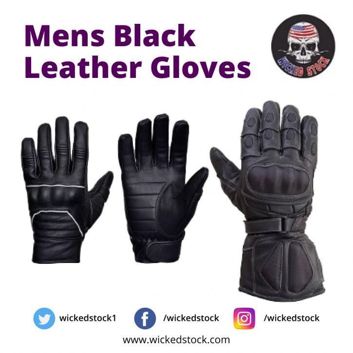Image for Mens Black Leather Gloves with ID of: 4079536