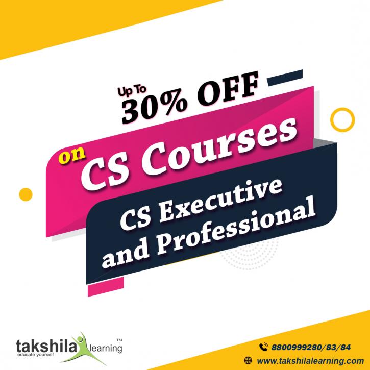 Image for Offer on CS Courses ( Company Secretary Course)- Takshila Learning with ID of: 4080343
