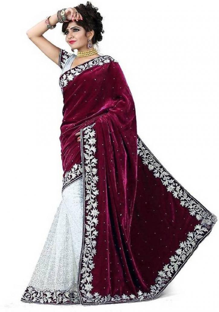 Image for Check out our Best and Unique Collection of Velvet Sarees with ID of: 4101964