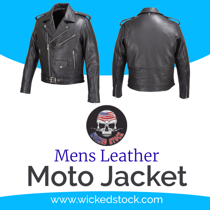 Image for Mens Leather Moto Jacket with ID of: 4216261