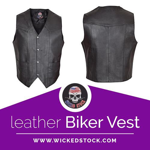 Image for Leather Biker Vest with ID of: 4254682