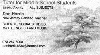 Image for A GOOD EDUCATION - Dan Harris, Tutor for Middle School Students, Essex County - Coaching all Subjects including Science, Social Studies, Math, English & Music with ID of: 426445