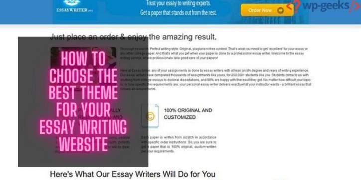 Image for How to Choose the Best Theme for Your Essay Writing Website with ID of: 4361286