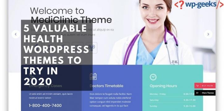 Image for 5 Valuable Health WordPress Themes to Try in 2020 with ID of: 4381177