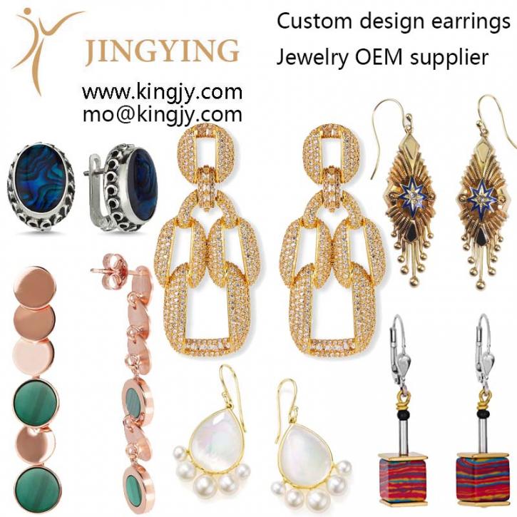 Image for Custom earrings zirconia 925 silver fine jewelry OEM supplier with ID of: 4392157