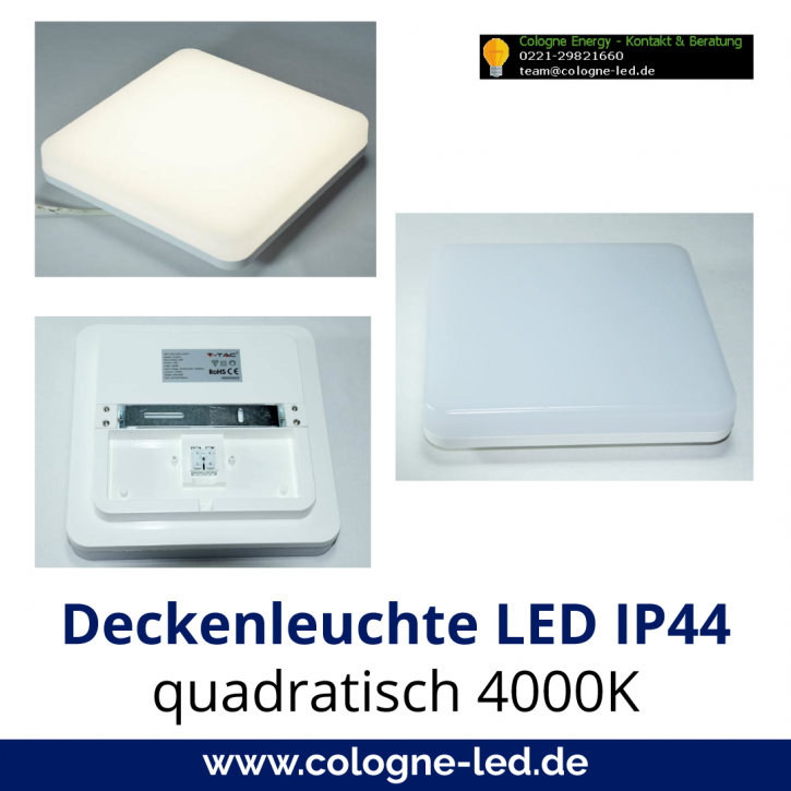 Image for Deckenleuchte LED IP44 quadratisch 4000K with ID of: 4401491