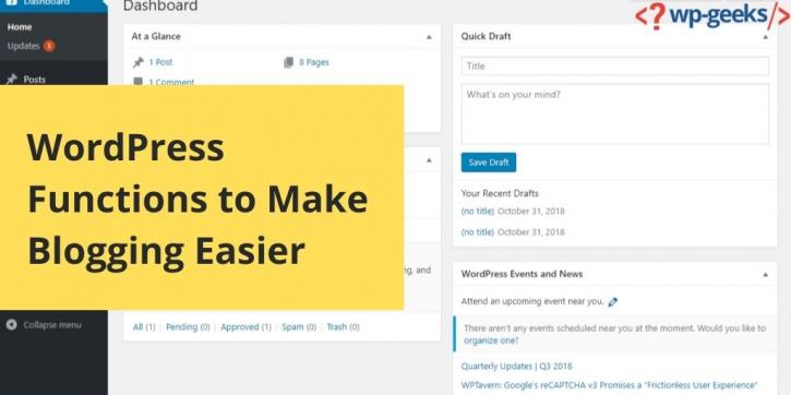 Image for WordPress Functions to Make Blogging Easier with ID of: 4417260