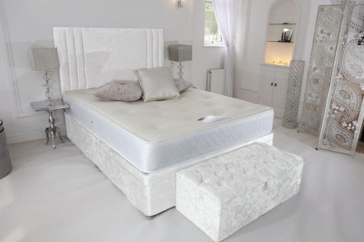 Image for Get Affordable white Crushed Velvet Bed with ID of: 4443090