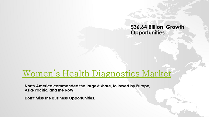 Image for Women’s Health Diagnostics Market : Expecting Major Surge in Revenue in Next FIVE Years..! with ID of: 4603277