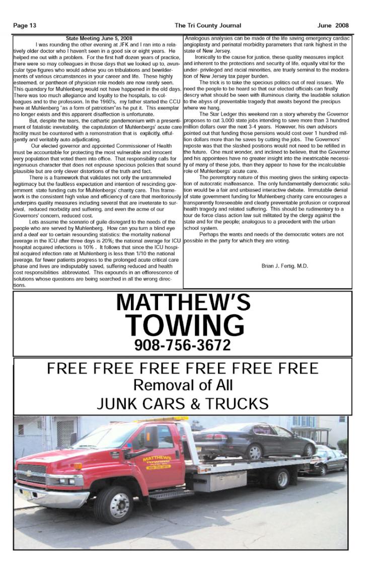 Image for TRICOUNTY JOURNAL JUNE 2008 with ID of: 46034