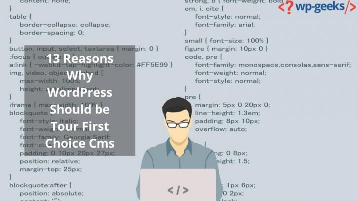 Image for 13 Reasons Why WordPress Should be Tour First Choice Cms with ID of: 4664847
