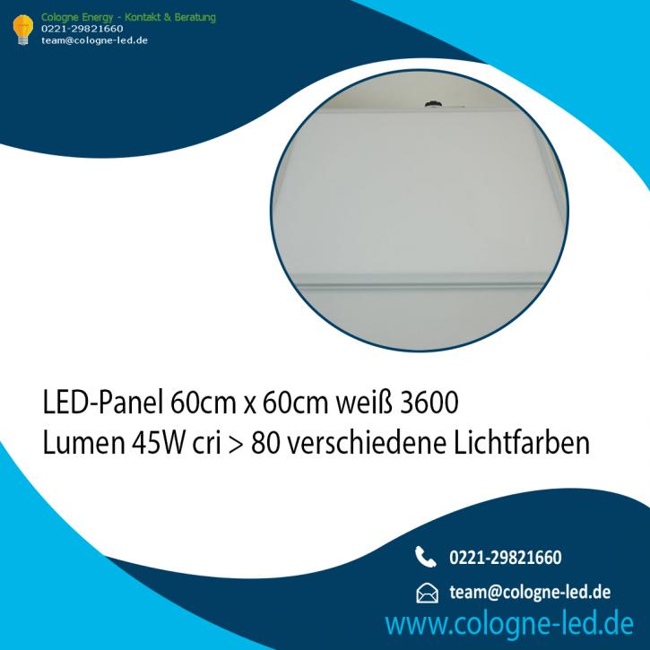 Image for LED-Panel 60cm x 60cm weiß 3600 Lumen 45W cri > 80 verschiedene Lichtfarben with ID of: 4703558