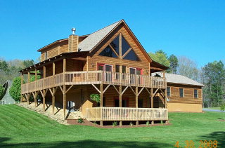 Image for Murphy NC - Real Estate - 25 Loh Island Drive - Creekfront Log Sided Home - Home for Sale with ID of: 475184