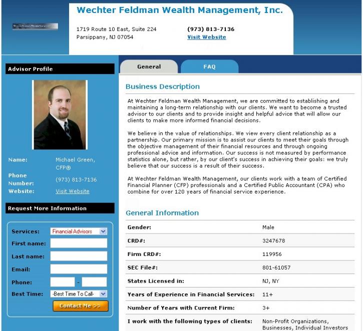 Image for Wechter Feldman Wealth Management: a Full-service Advisory Firm Offering Comprehensive and Integrated Financial Services with ID of: 480084