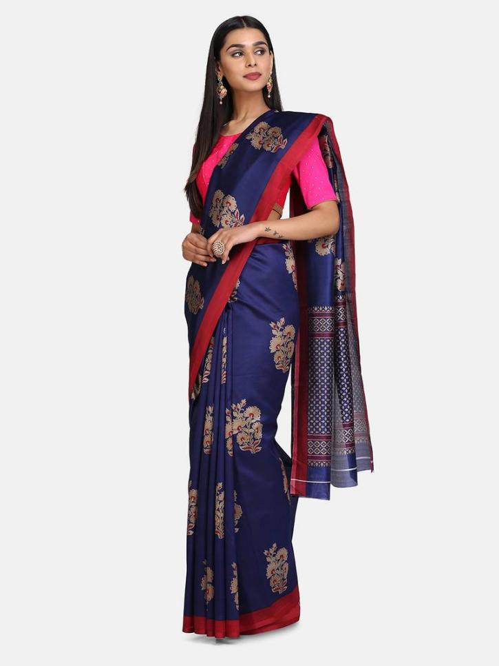 Image for Grab the Latest Mysore silk sarees with Perfect Accessories on Mirraw with ID of: 4821462