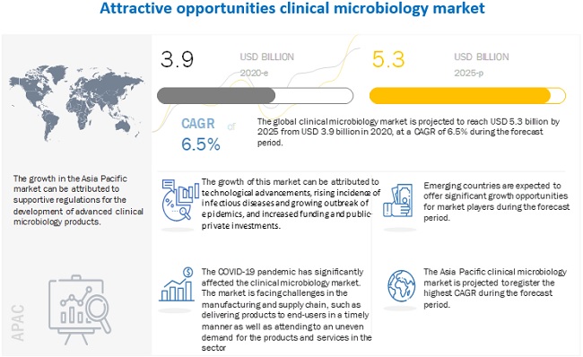 Image for Clinical Microbiology Testing Market worth USD 5.3 billion by 2025 with ID of: 4898250
