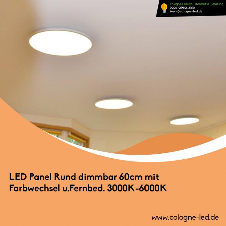 Image for LED Panel Rund dimmbar 60cm mit Farbwechsel u.Fernbed. 3000K-6000K with ID of: 4944305